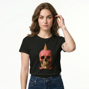 Skull with ice cream