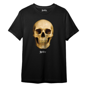 Skull a golden smile