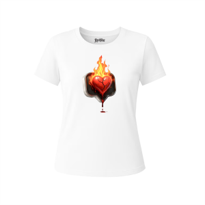 Camiseta Ajuste Mediano para Mujer Like It en Blanco