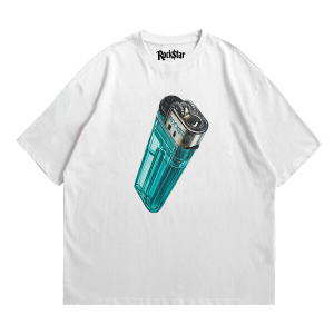 Camiseta Unisex Oversize Blue Cigarette Lighter