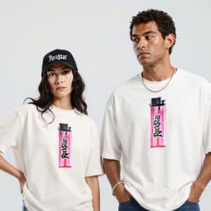 Camiseta Unisex Oversize Pink Cigarrete Lighter