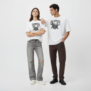 Camiseta Unisex Oversize Rockstar Skull