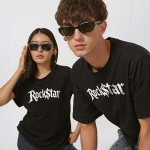 Camiseta Unisex Oversize Rock$tar Black