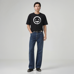 Camiseta Unisex Oversize Wicked Smiley Black