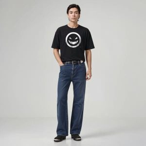 Camiseta Unisex Oversize Wicked Smiley Black