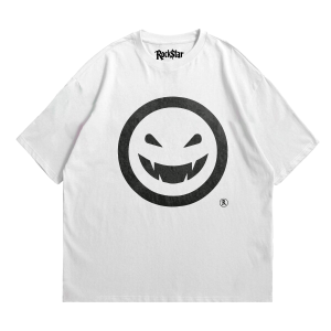 Camiseta Unisex Oversize Wicked Smiley White - Image 2