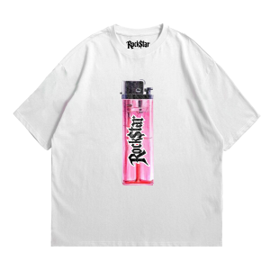 Camiseta Unisex Oversize Pink Cigarrete Lighter - Image 2