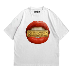 Camiseta Unisex Oversize Mouth and Gold