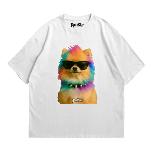 Camiseta Unisex Oversize Rainbow Dog - Image 2