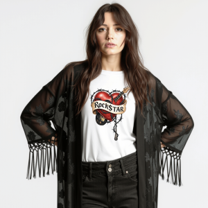 Camiseta Mujer Rocker Heart