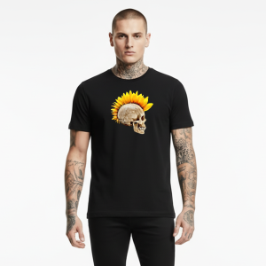 Camiseta Hombre Sunflower Skeleton Black