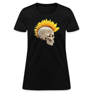 Camiseta Mujer Sunflower Skeleton Black - Image 2