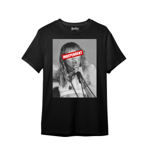 Camiseta Ajuste Mediano Indepentent para Hombre en Negro