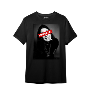 Camiseta Ajuste Mediano Immortal para Hombre en Negro