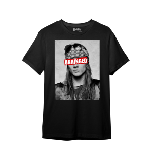 Camiseta Ajuste Mediano Unhinged para Hombre en Negro