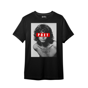 Camiseta Ajuste Mediano Poet para Hombre en Negro
