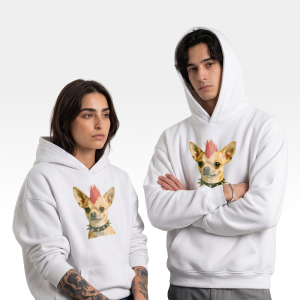 Hoodie Unisex Dog Punk